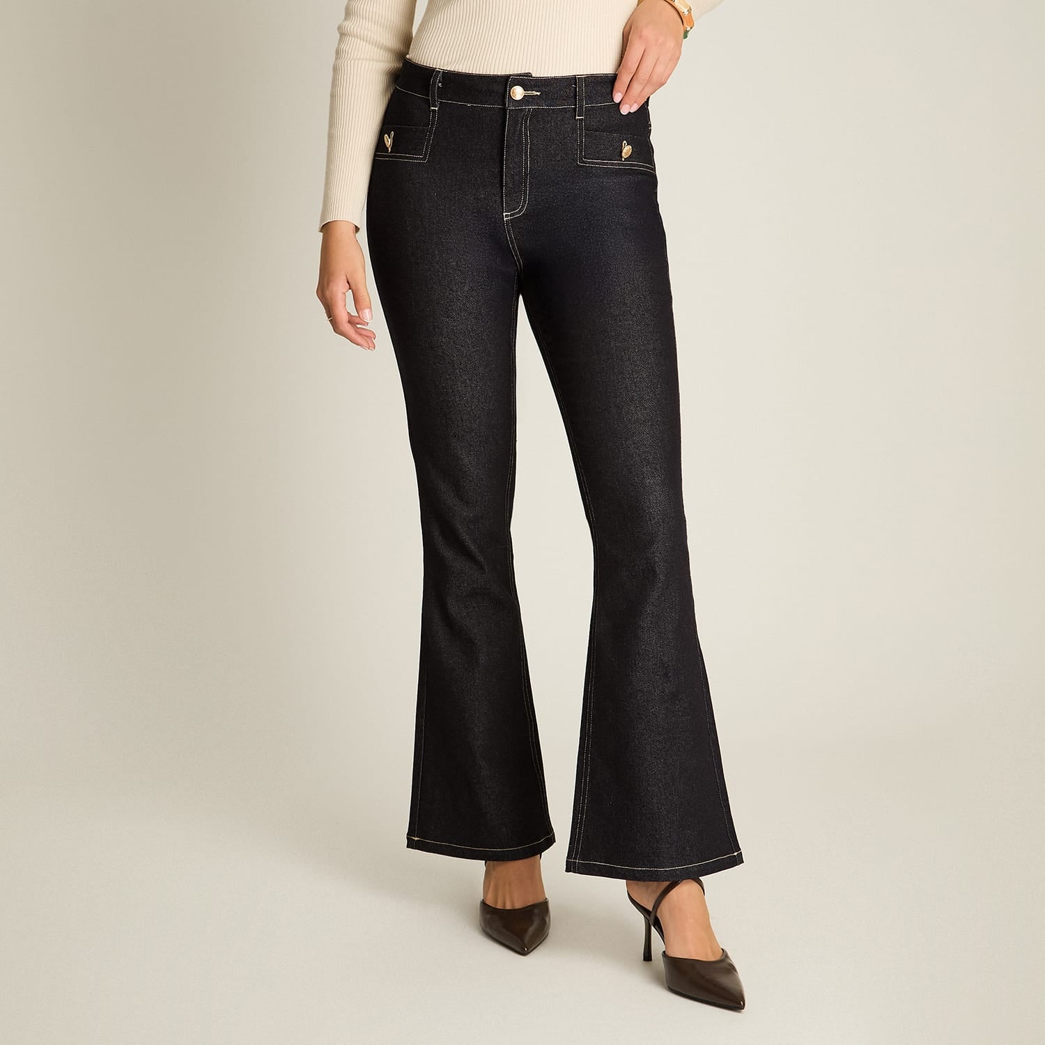 Jeans Dark Blue Elasticidad Nula Sin Forro Calce Normal Tela Denim